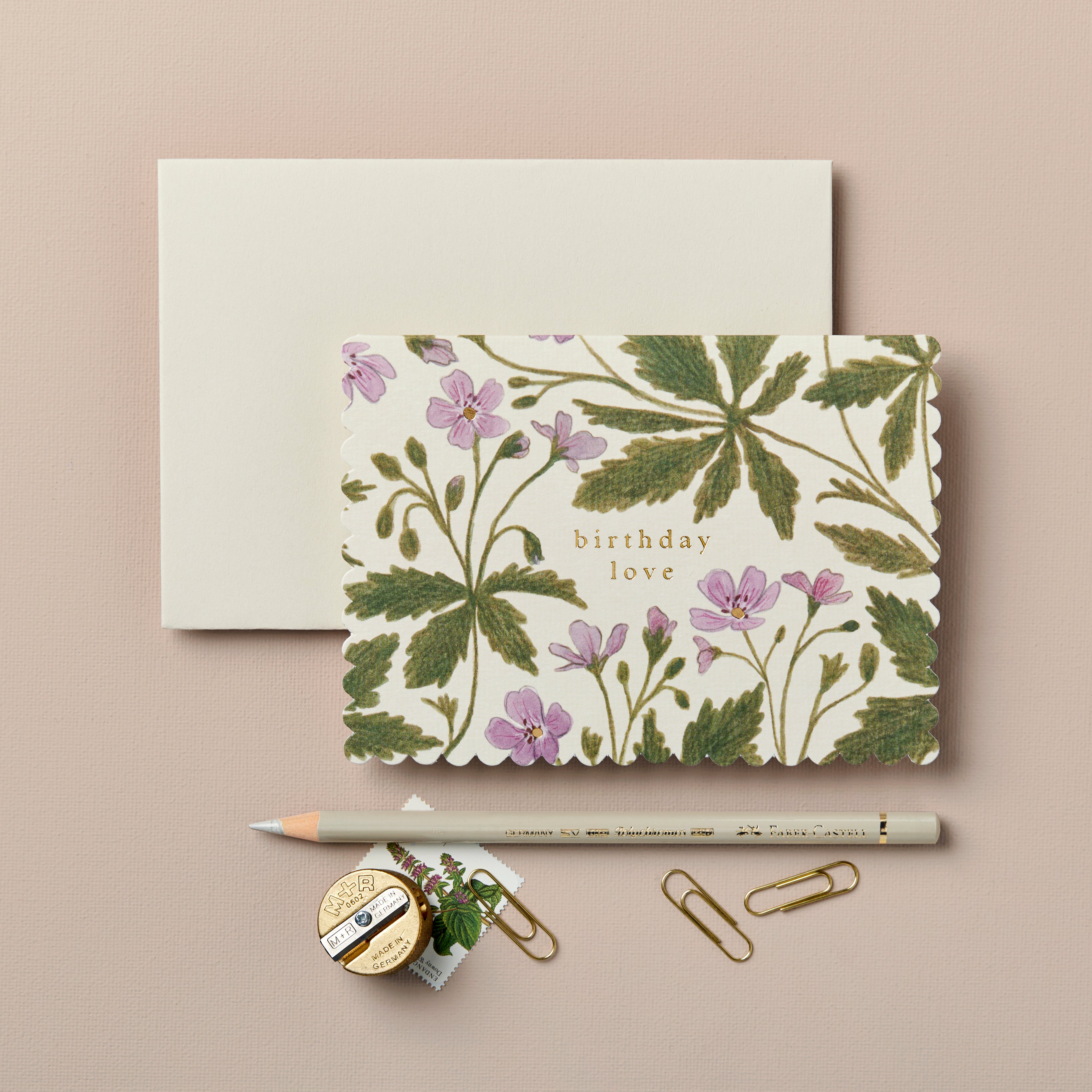 Carte d’anniversaire fleurie – Géranium