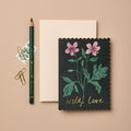 Carte fleurie avec amour – Géranium