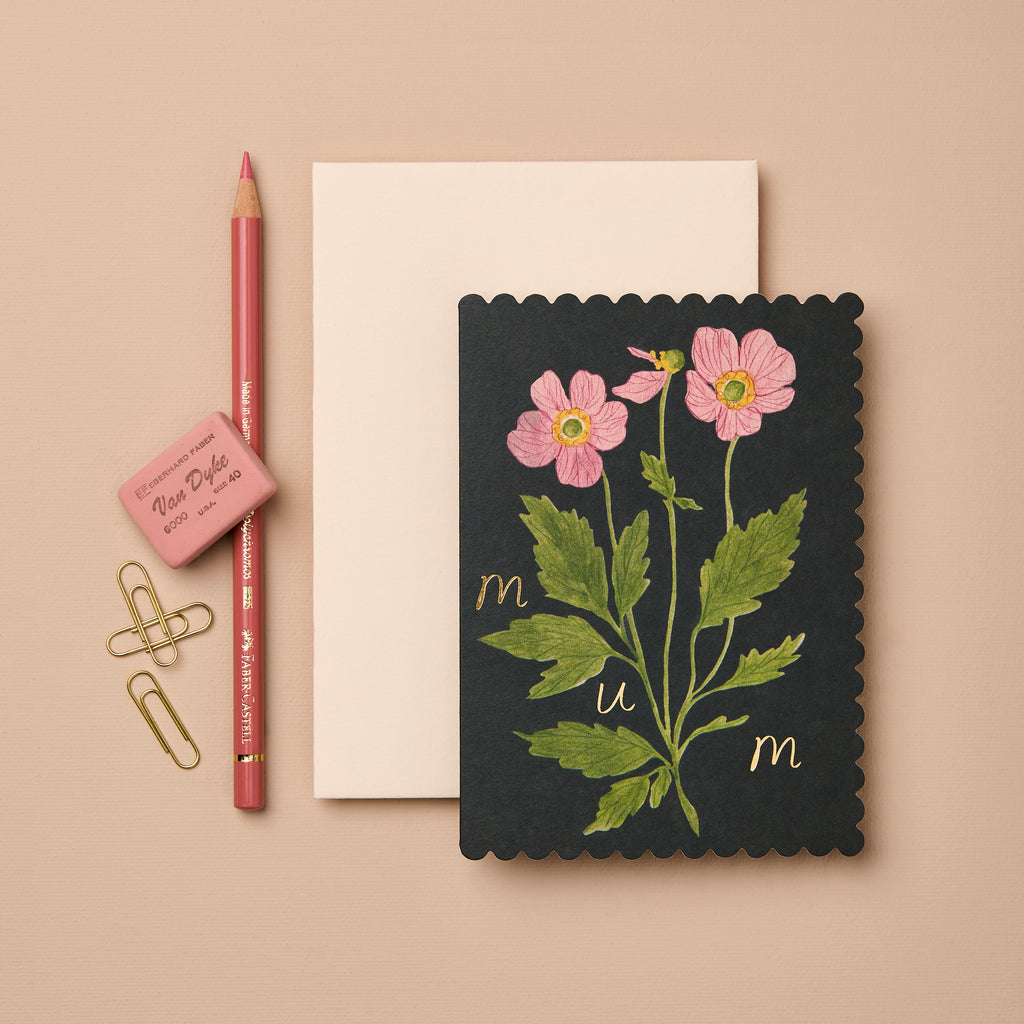 Carte pour maman fleurie – Anémone