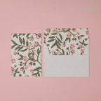 Carte fleurie – Jardin rose et doré