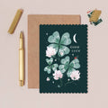 Carte de Bonne Chance de Jardin | Cartes de Bonne Chance Trèfle Porte-Bonheur