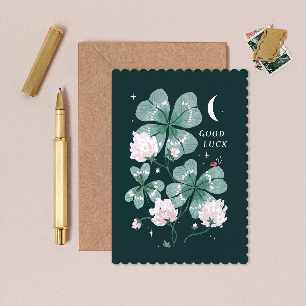 Carte de Bonne Chance de Jardin | Cartes de Bonne Chance Trèfle Porte-Bonheur