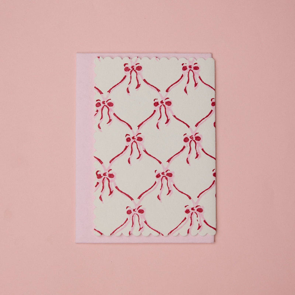 Carte illustrée – Nœuds roses