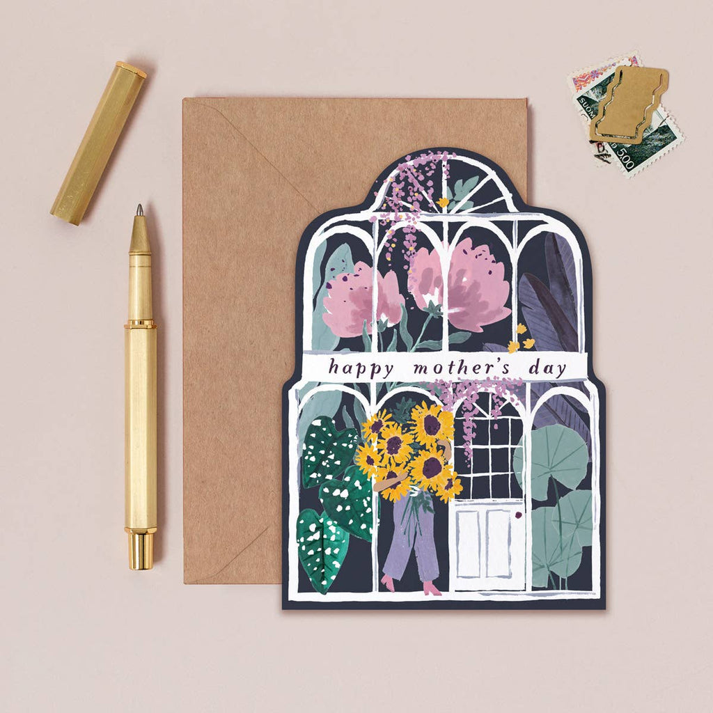 Carte fête des Mères – La serre fleurie