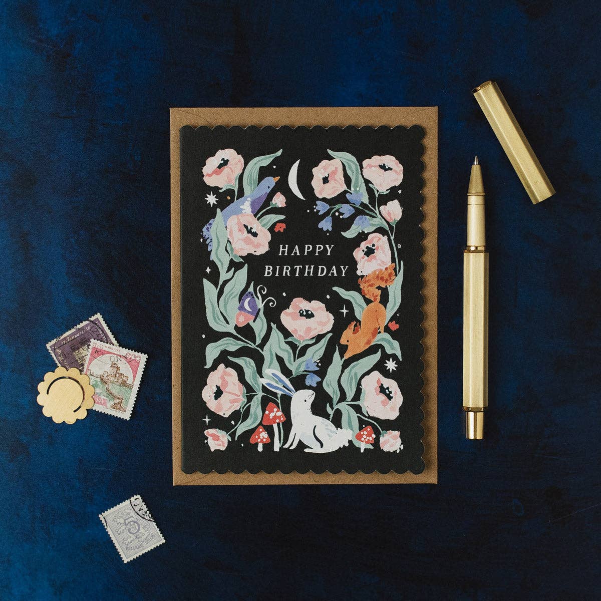 Carte d'anniversaire en forêt | Cartes d'anniversaire botaniques