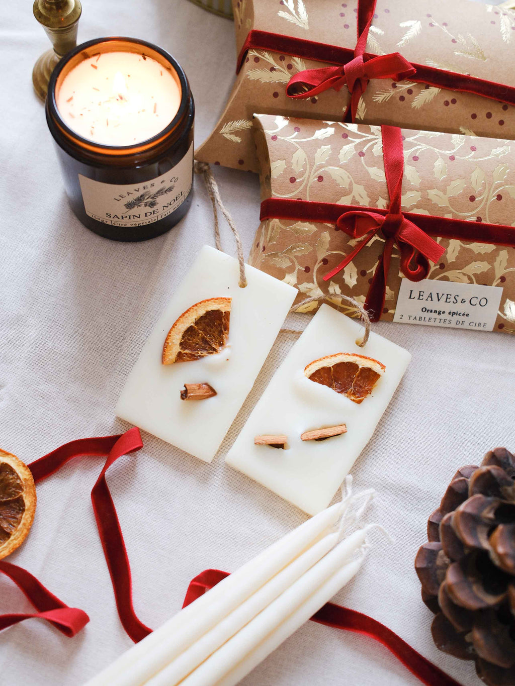 Lot de tablettes parfumées de Noël - Orange épicée