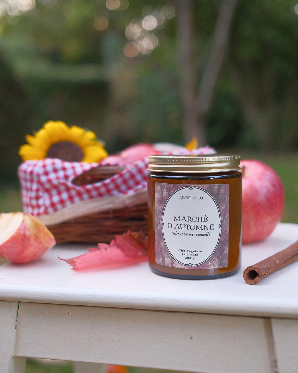 Bougie marché d'automne