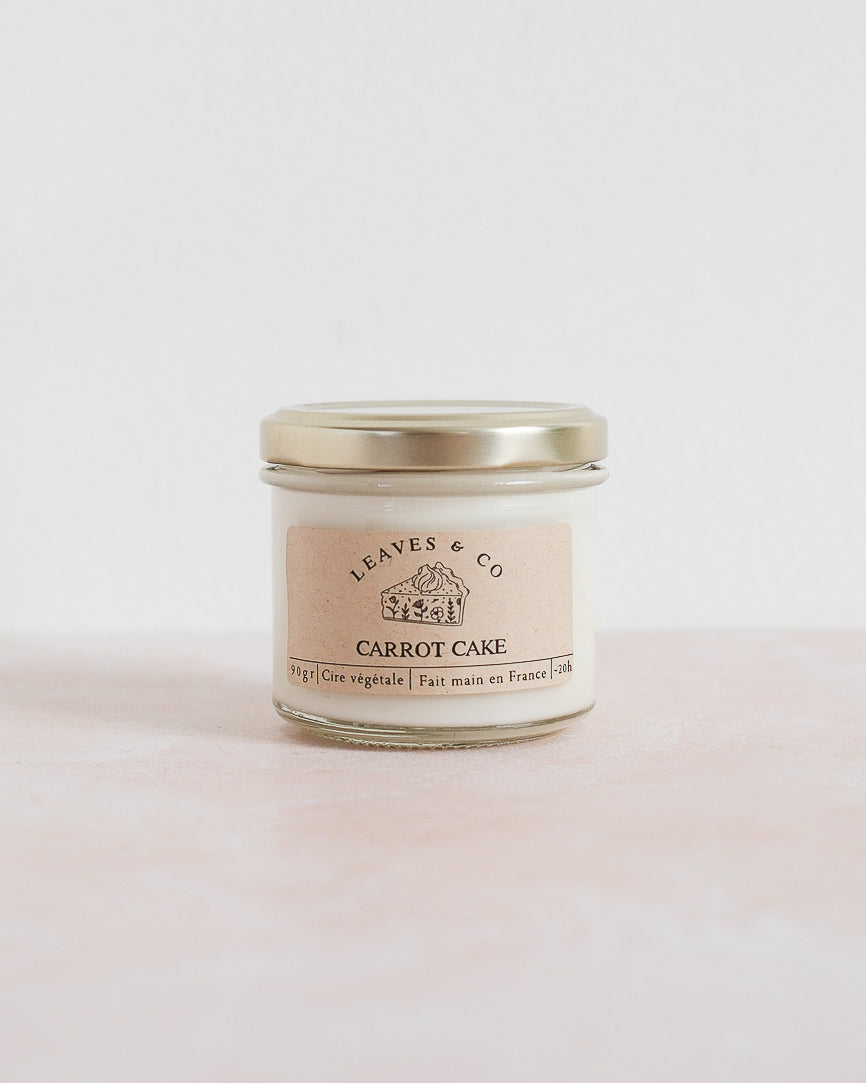 Bougie parfumée artisanale cire végétale - Carrot cake