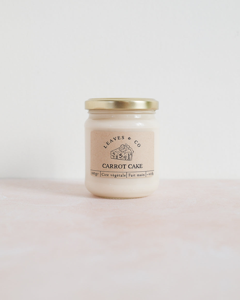 Bougie parfumée artisanale cire végétale - Carrot cake