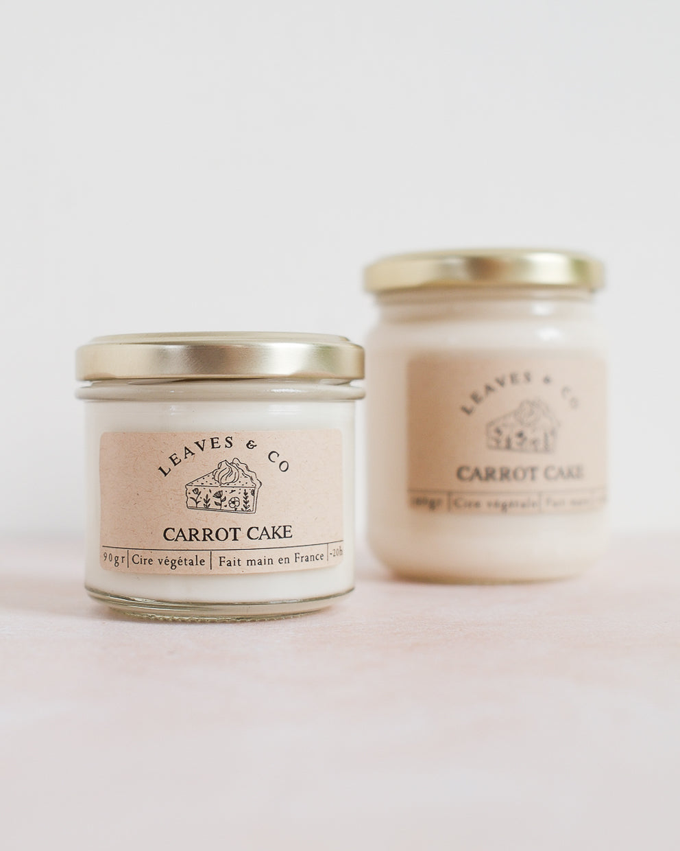 Bougie parfumée artisanale cire végétale - Carrot cake