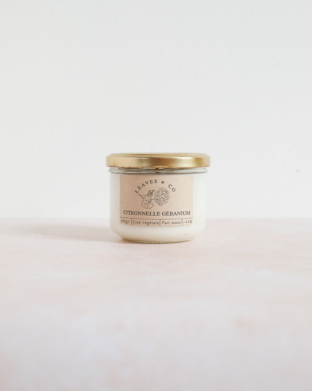 Citronnelle géranium Bougie parfumée Pot de saison