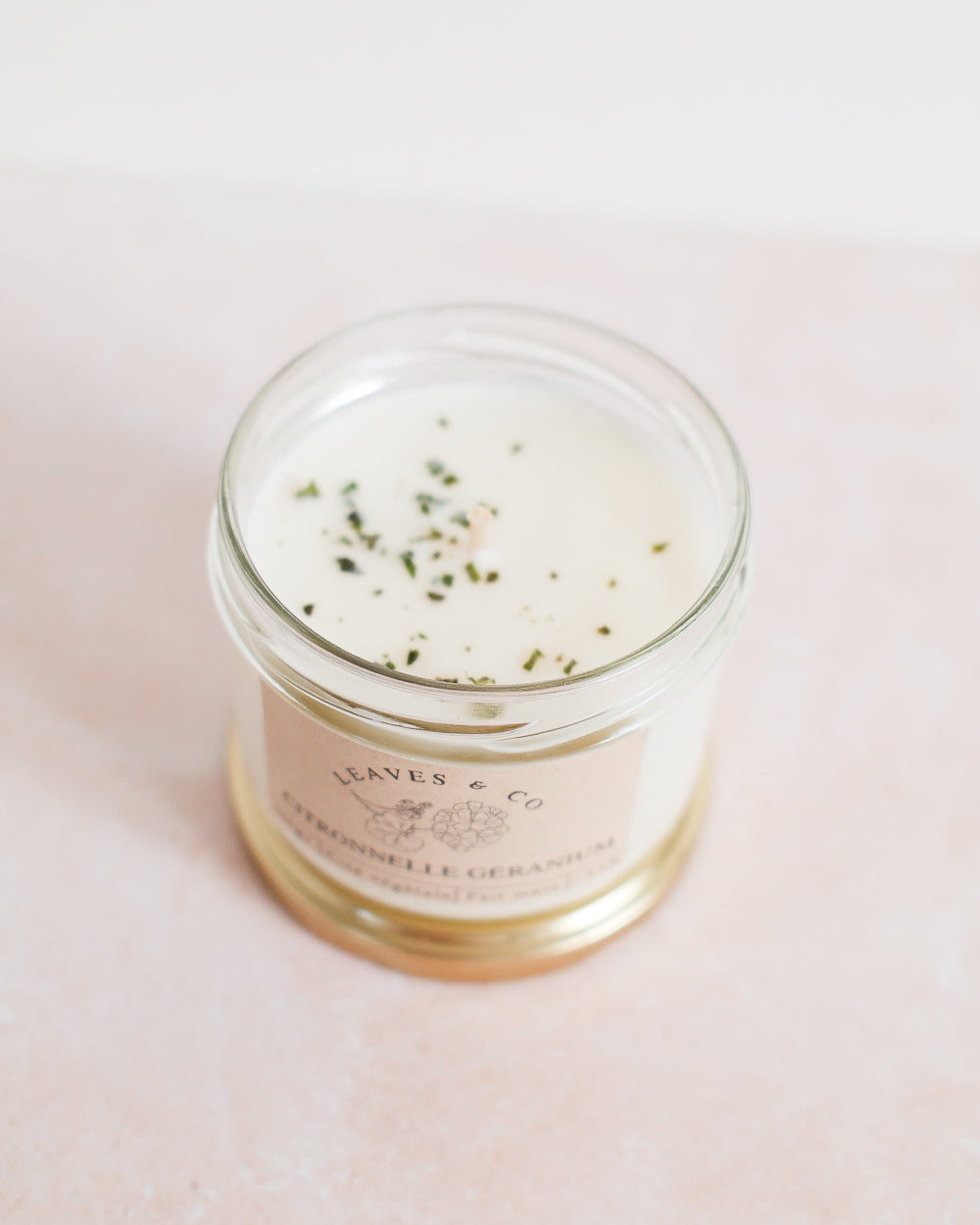 Citronnelle géranium Bougie parfumée Pot de saison