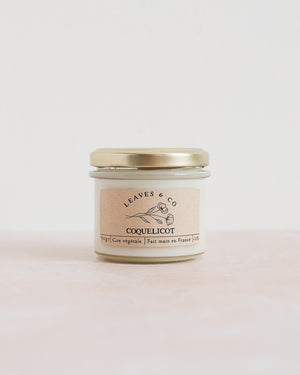 Bougie parfumée artisanale cire végétale - Coquelicot