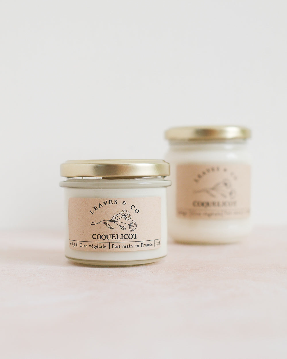Bougie parfumée artisanale cire végétale - Coquelicot