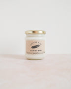 Handmade vegetable wax scented candle - Leather and wood