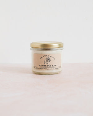 Bougie parfumée artisanale cire végétale - Fraise des bois