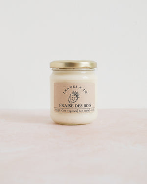 Bougie parfumée artisanale cire végétale - Fraise des bois