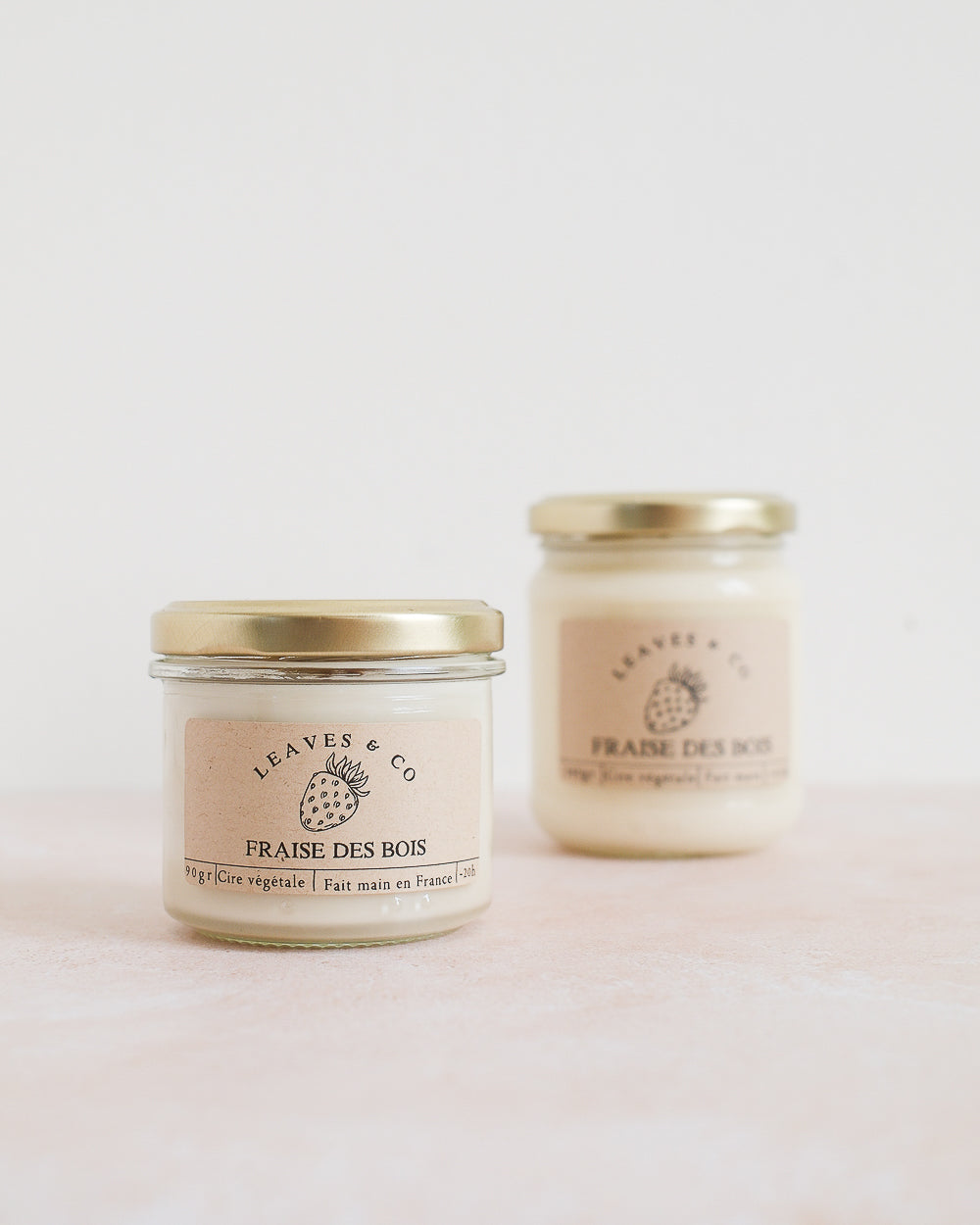 Bougie parfumée artisanale cire végétale - Fraise des bois