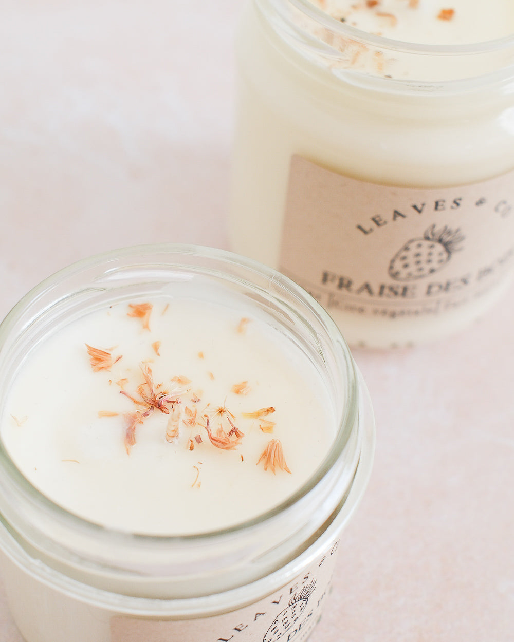 Bougie parfumée artisanale cire végétale - Fraise des bois