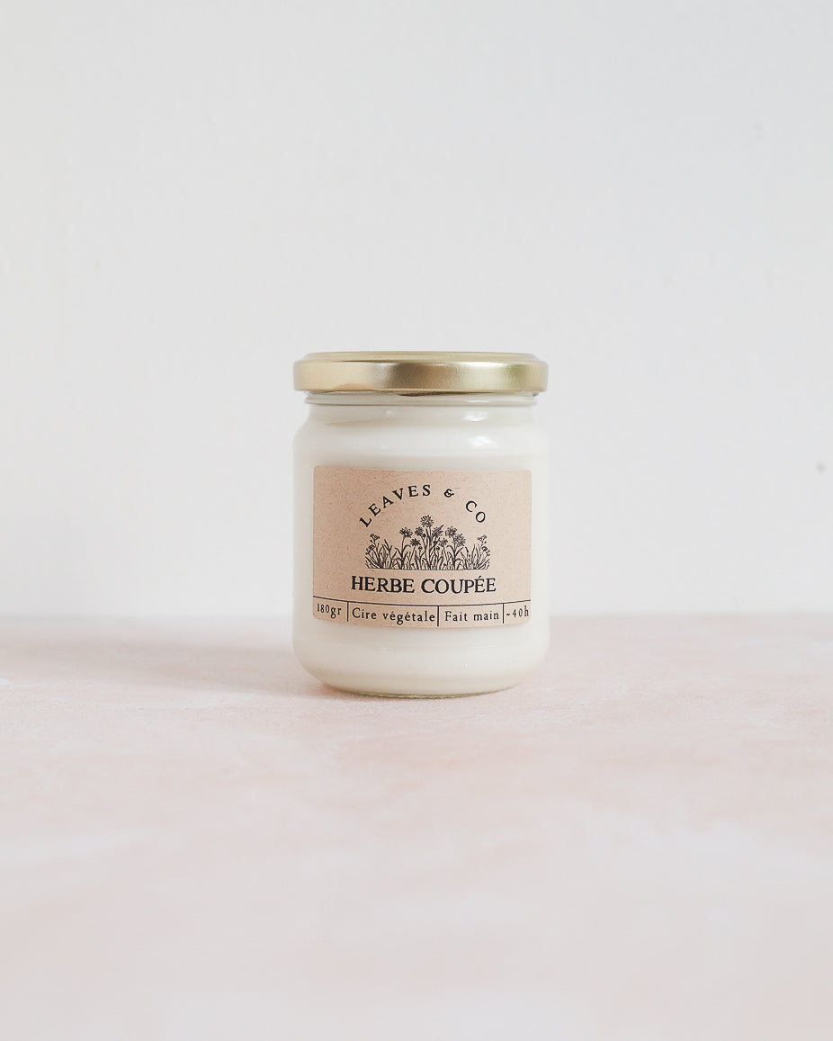 Bougie parfumée artisanale cire végétale - Herbe coupée