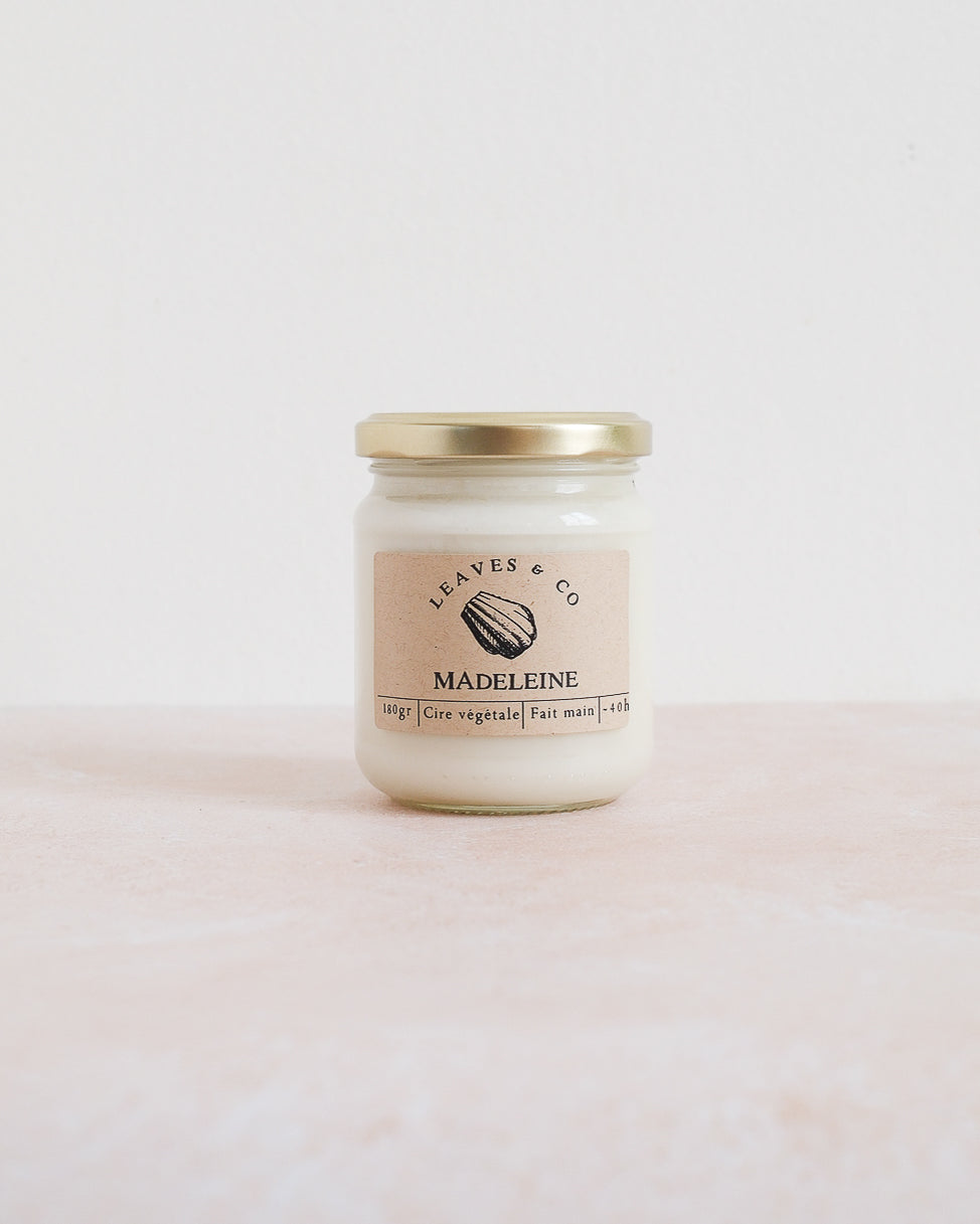 Bougie parfumée artisanale cire végétale - Madeleine