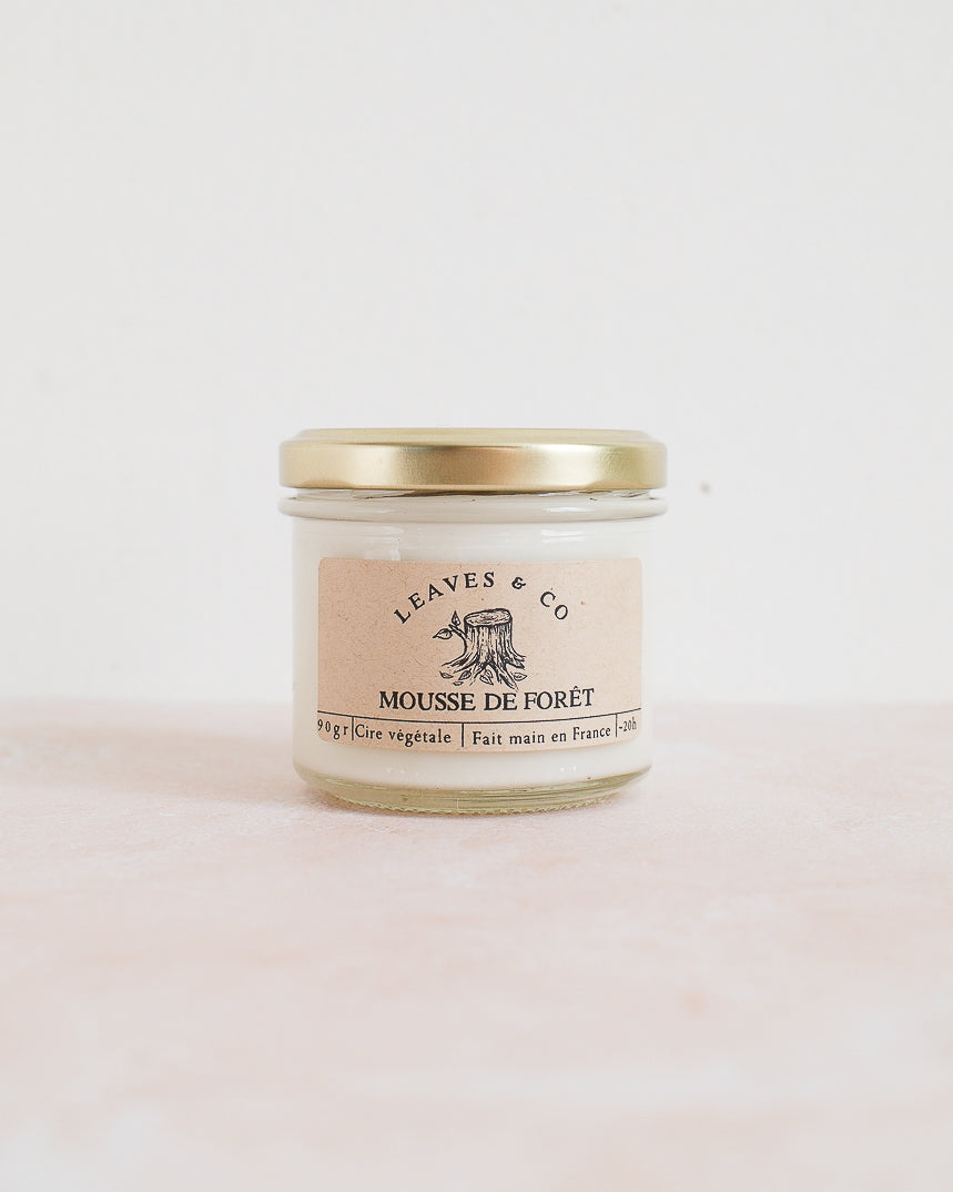 Bougie parfumée artisanale cire végétale - Mousse de forêt