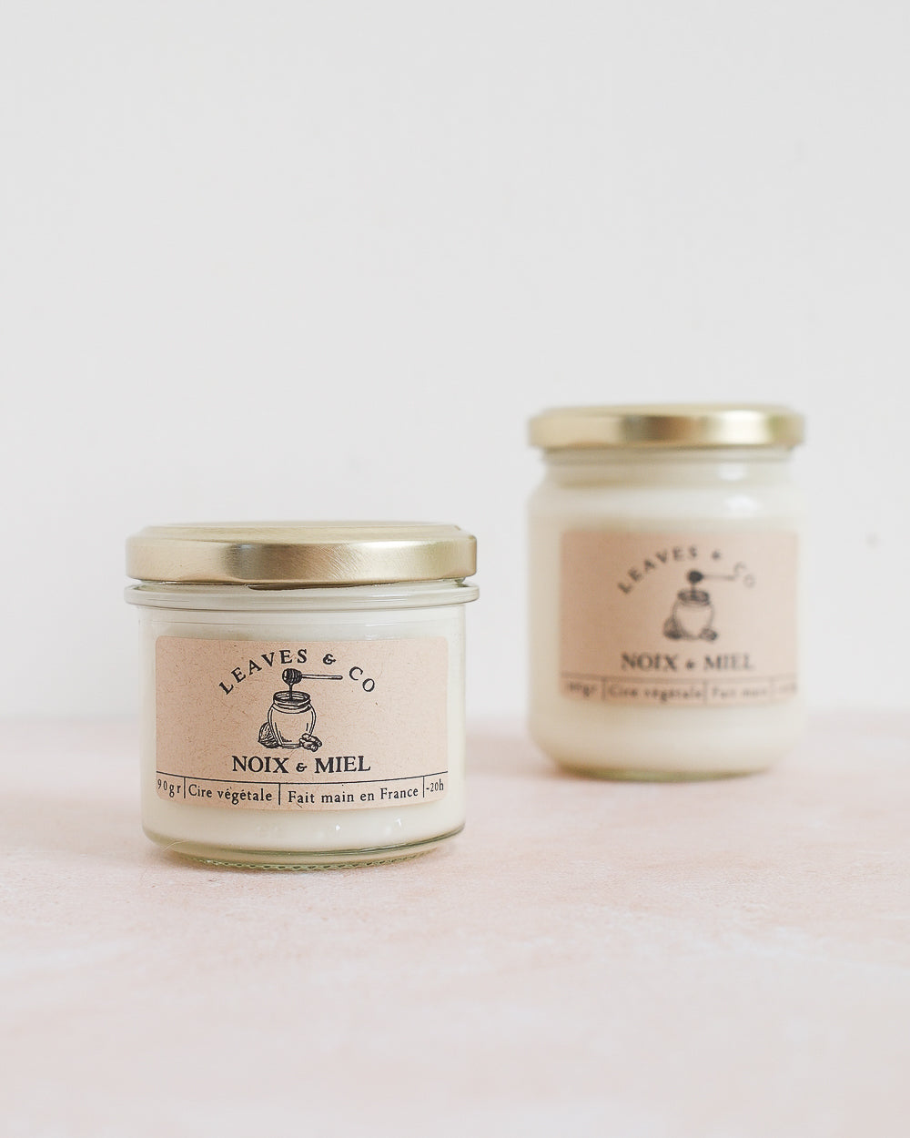 Bougie parfumée artisanale cire végétale - Noix & Miel