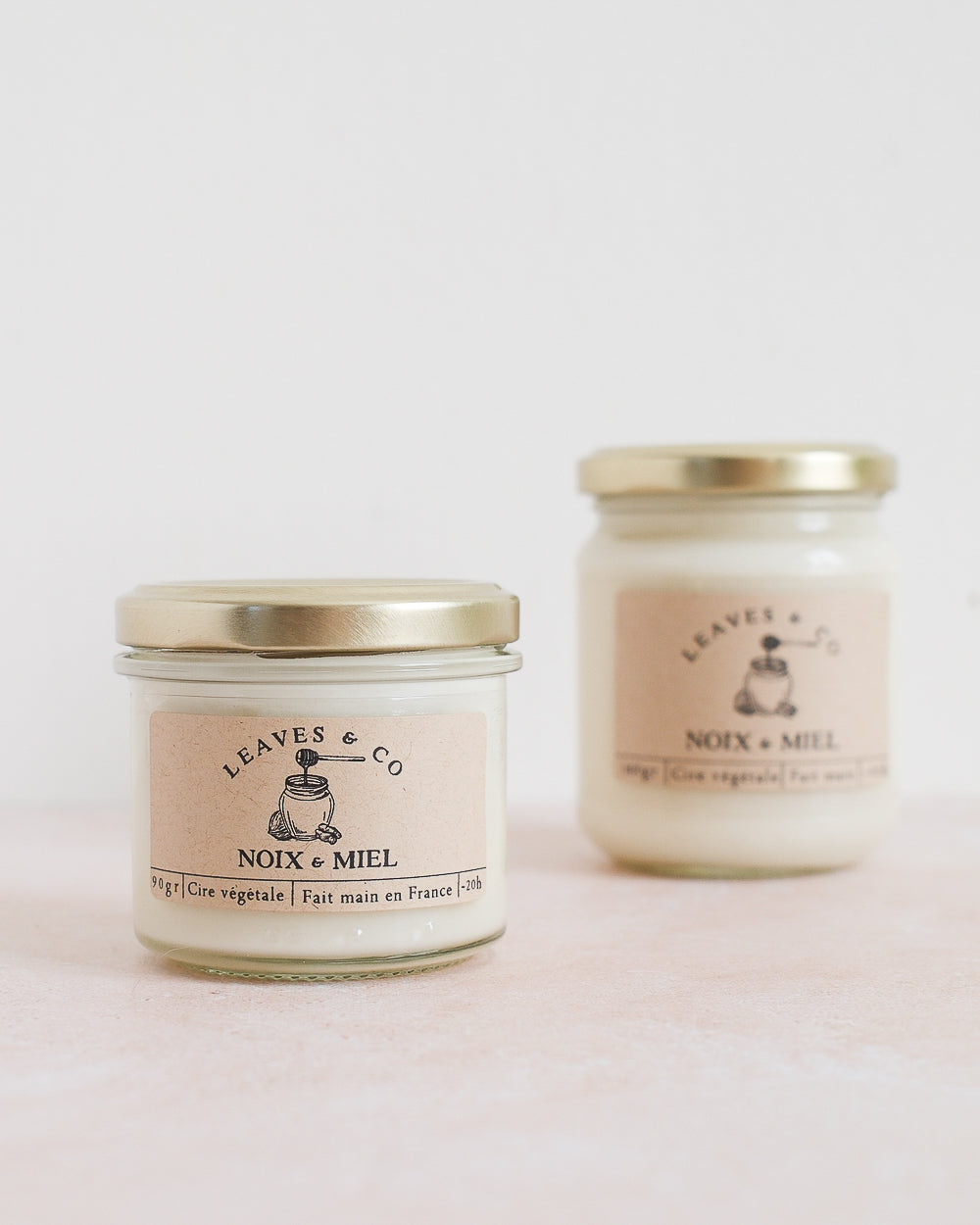 Bougie parfumée artisanale cire végétale - Noix & Miel