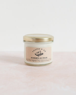 Bougie parfumée artisanale cire végétale - Pommes au four