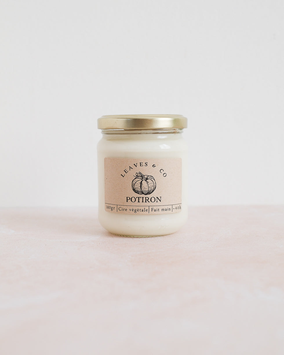 Bougie parfumée artisanale cire végétale - Potiron
