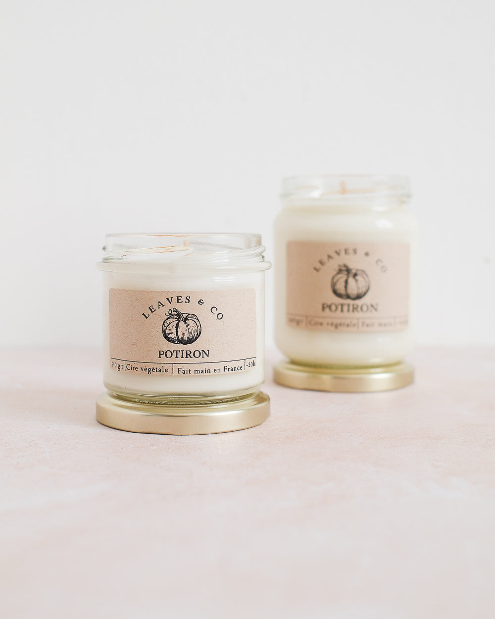 Bougie parfumée artisanale cire végétale - Potiron