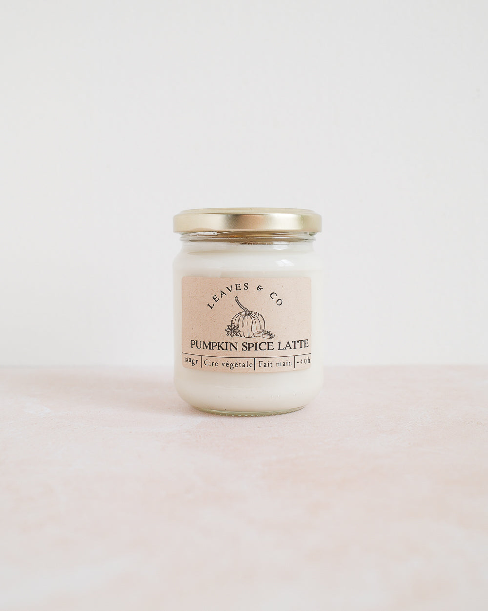 Bougie parfumée artisanale cire végétale - Pumpkin spice latte