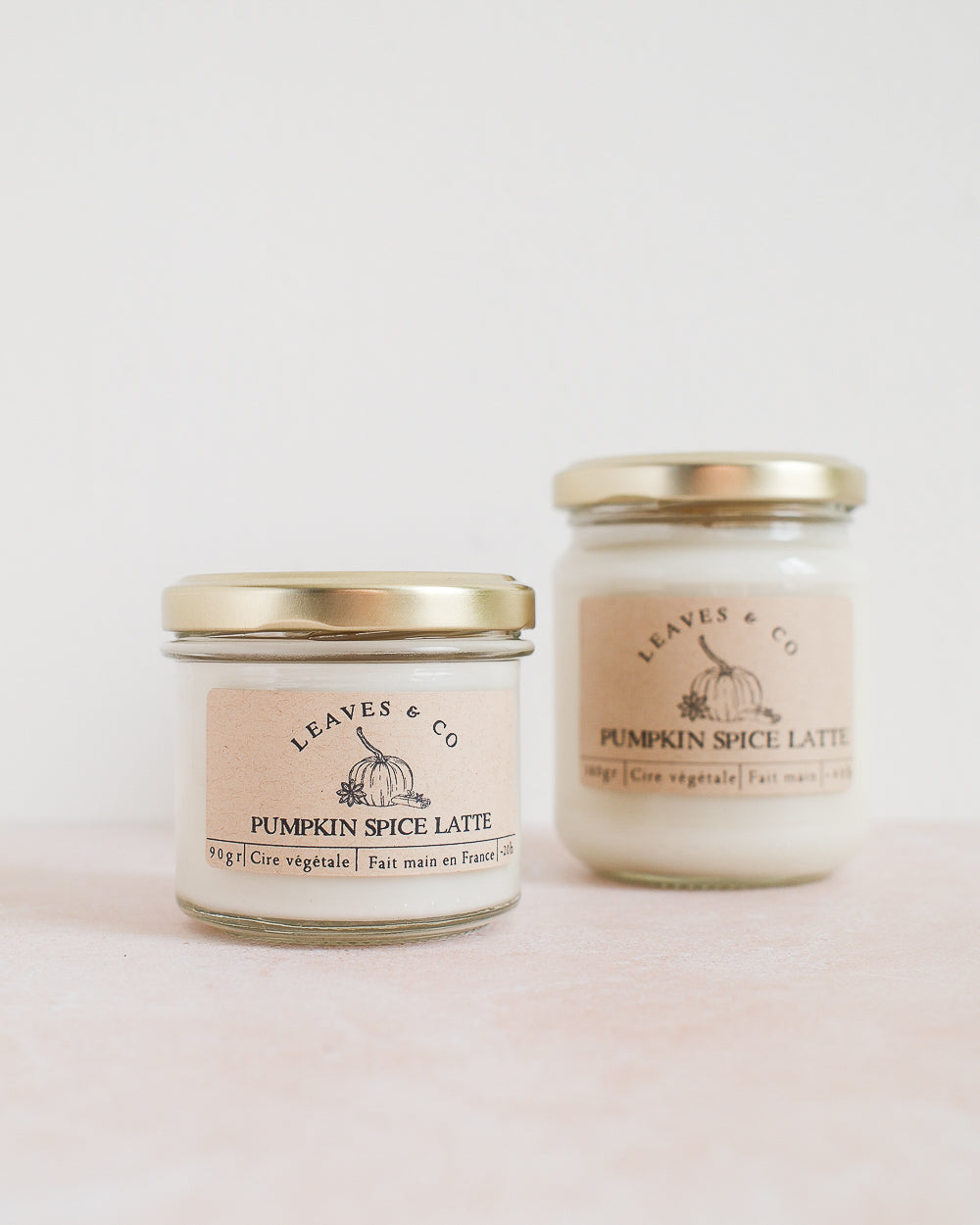Bougie parfumée artisanale cire végétale - Pumpkin spice latte