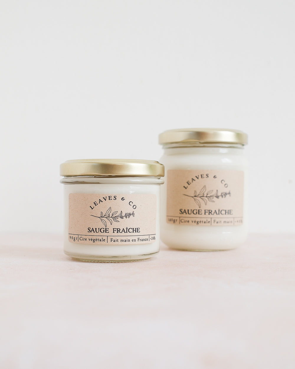 Bougie parfumée artisanale cire végétale - Sauge fraîche