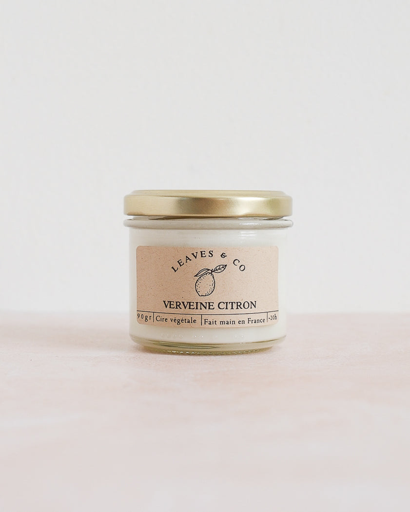 Bougie parfumée artisanale cire végétale - Verveine citron