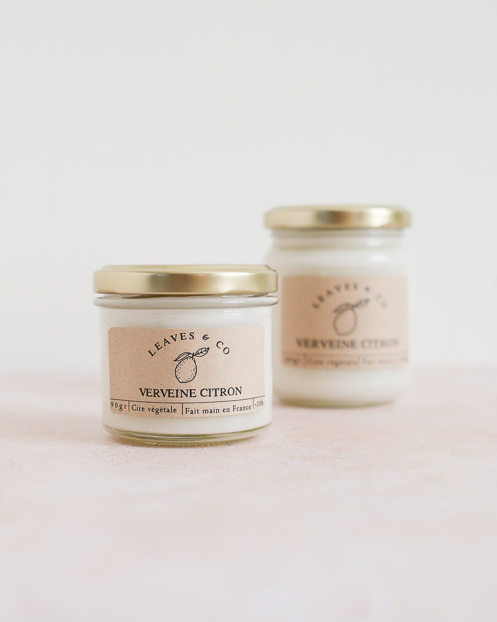 Bougie parfumée artisanale cire végétale - Verveine citron