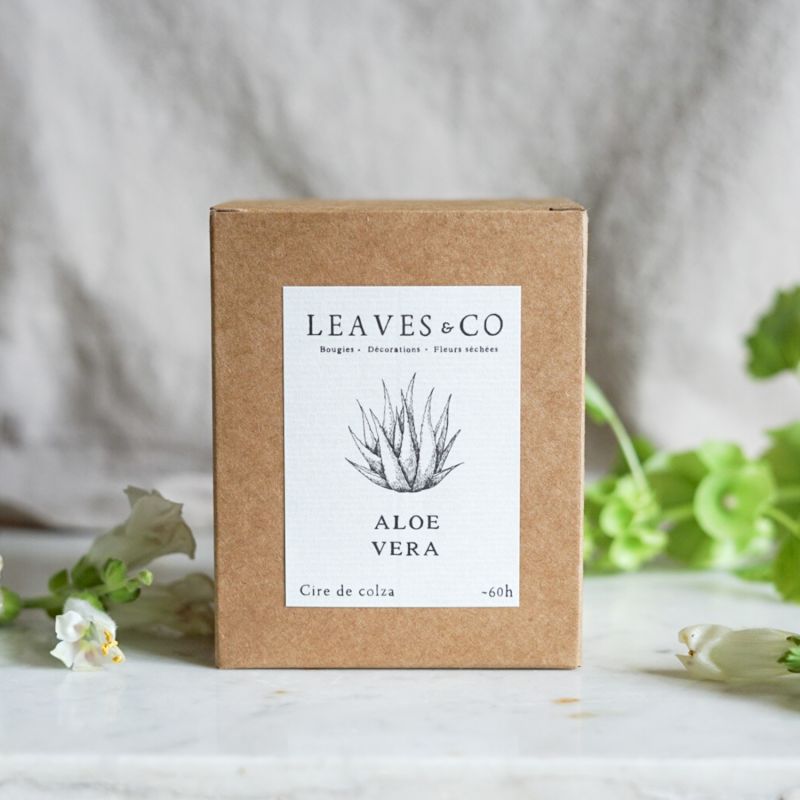 Bougie parfumée artisanale cire végétale - Aloe Vera