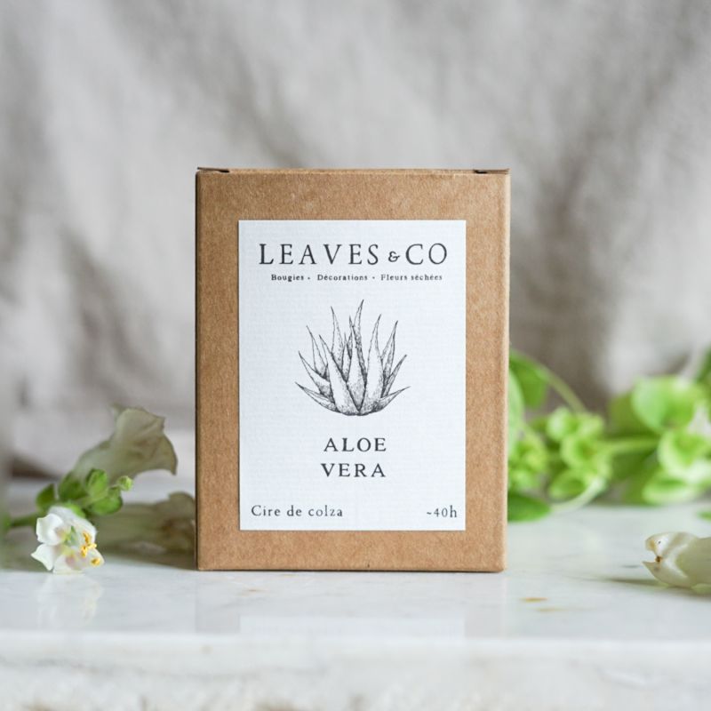 Bougie parfumée artisanale cire végétale - Aloe Vera