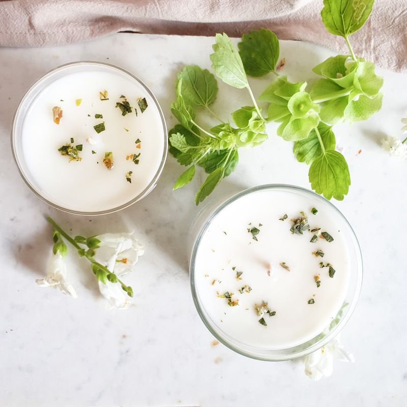 Bougie parfumée artisanale cire végétale - Aloe Vera