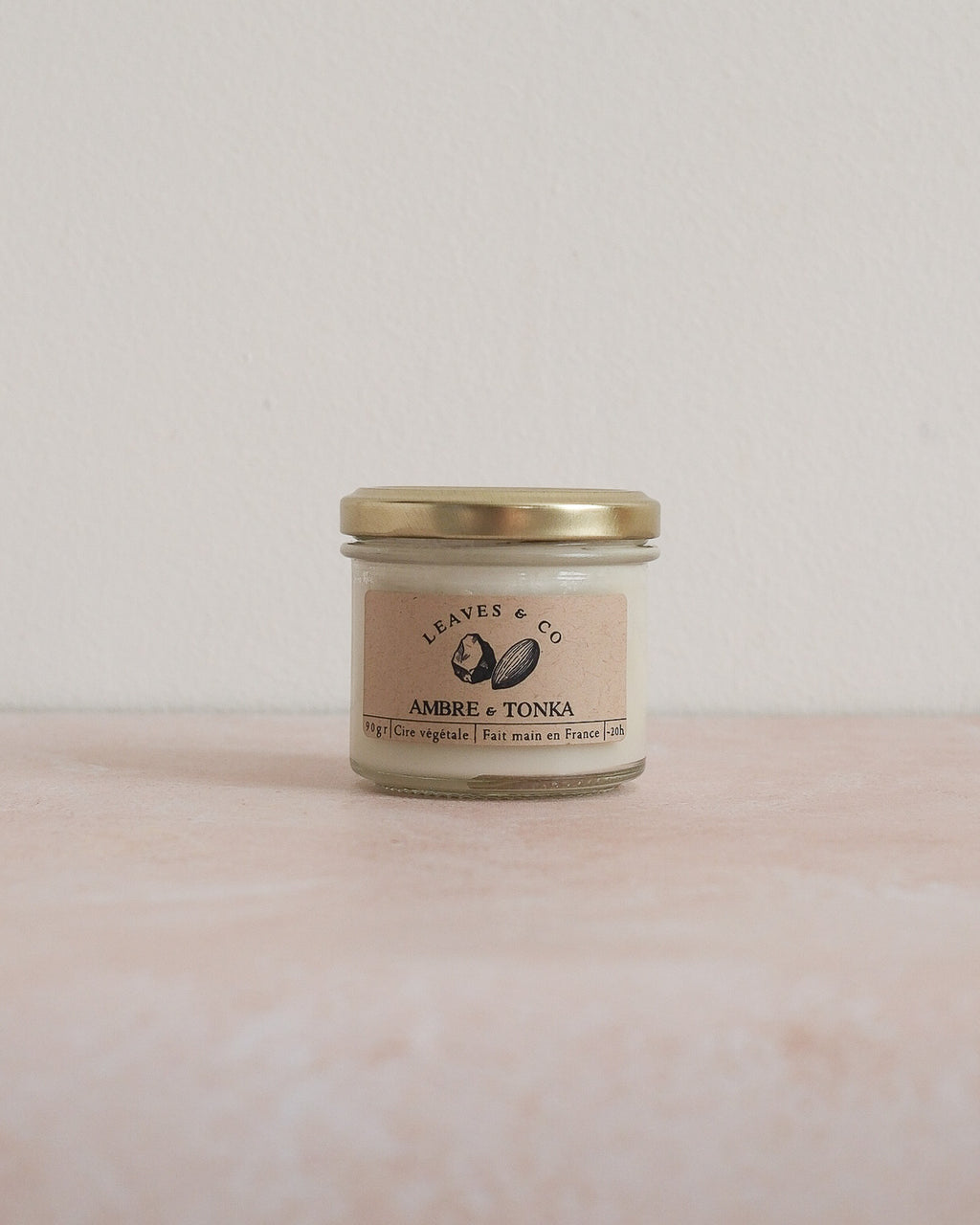 Bougie parfumée artisanale cire végétale - Ambre & Tonka