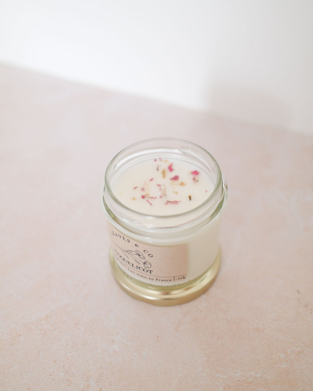 Bougie parfumée artisanale cire végétale - Coquelicot
