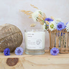 Bougie parfumée artisanale cire végétale - Eau de coco