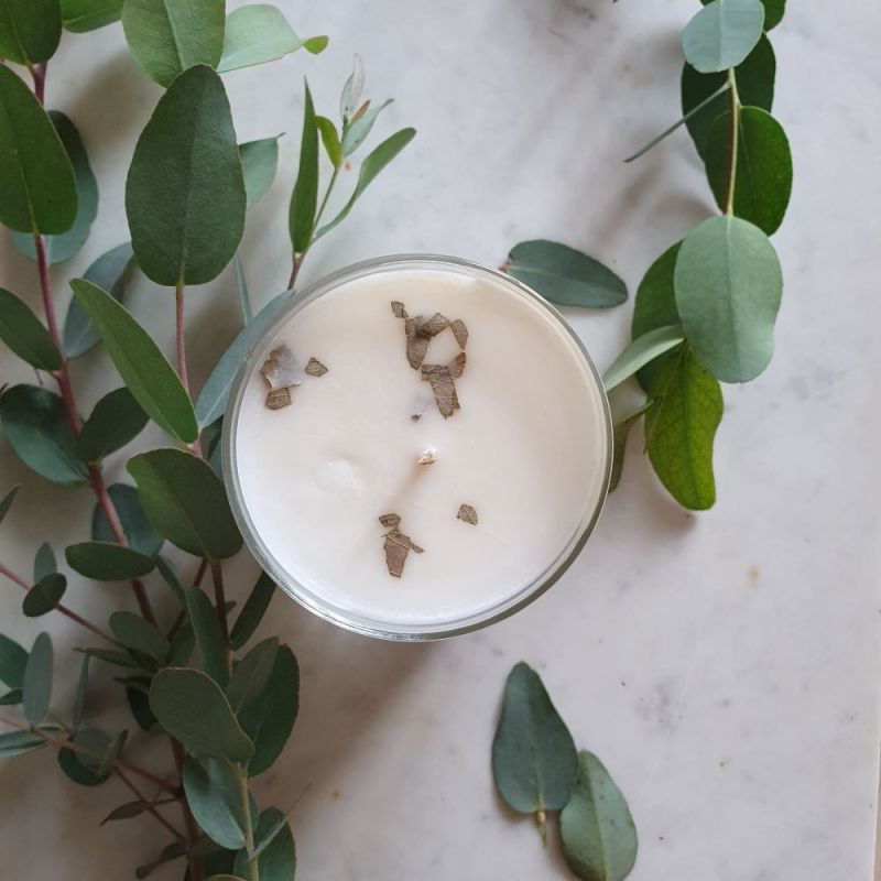 Bougie parfumée artisanale cire végétale - Eucalyptus