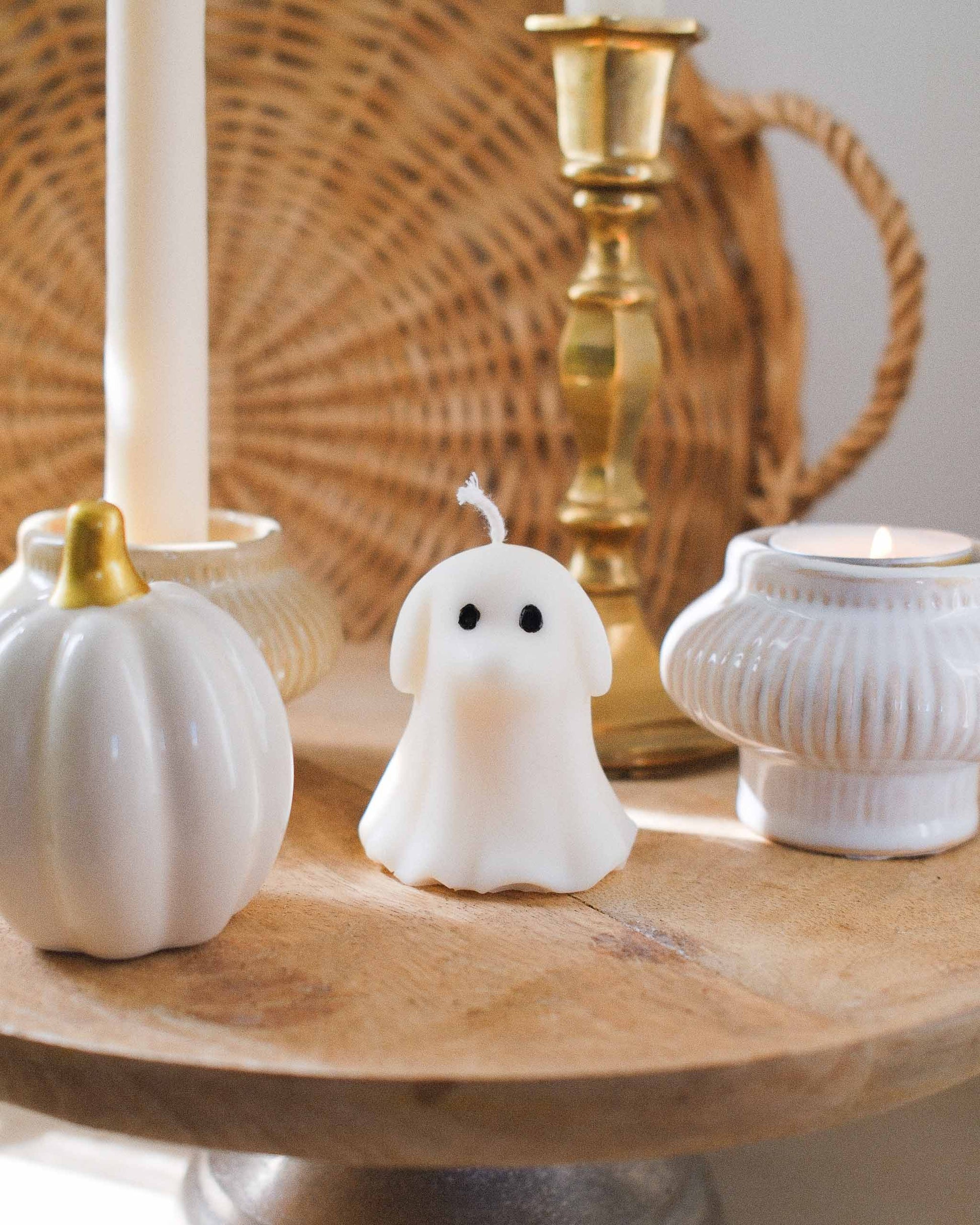Bougie décorative - chien et chat fantôme mignon