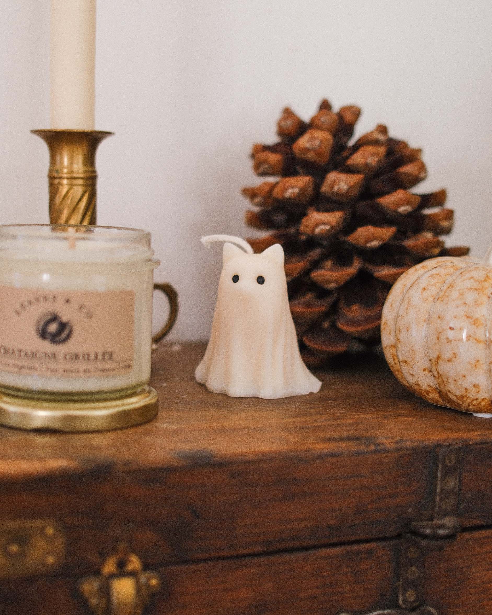 Bougie décorative - chien et chat fantôme mignon