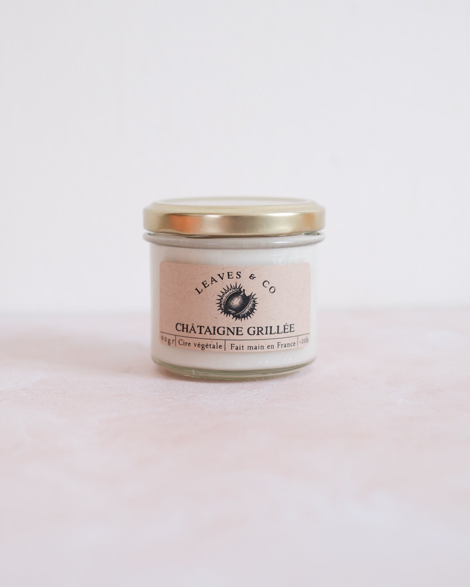 Bougie parfumée artisanale cire végétale - Chataigne grillée - Pro