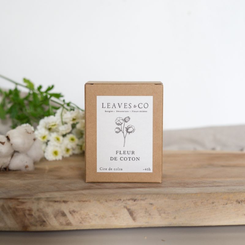 Bougie parfumée artisanale cire végétale - Fleur de coton