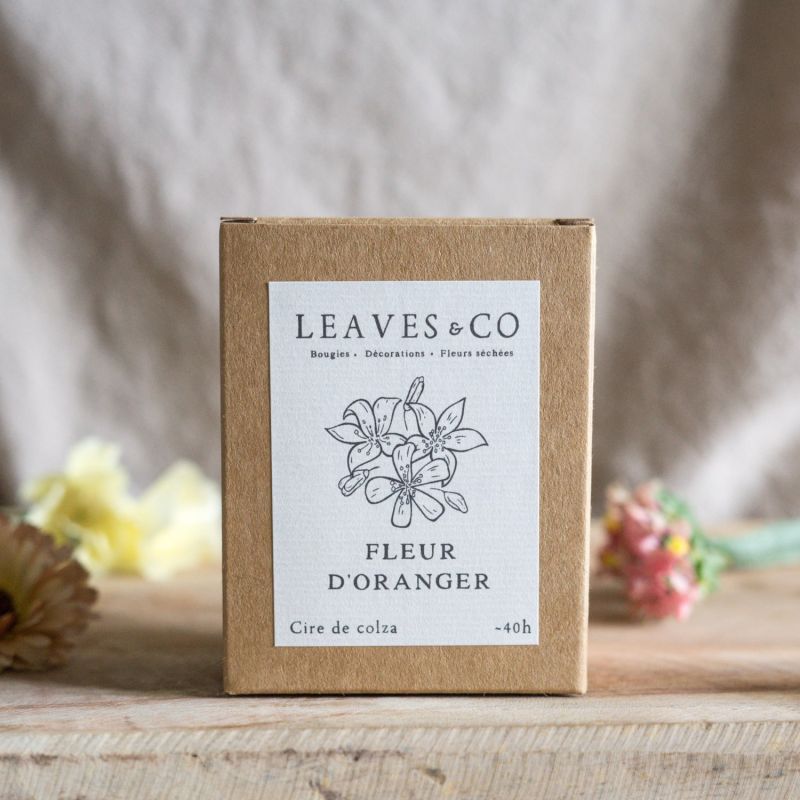 Bougie parfumée artisanale cire végétale - Fleur d'oranger