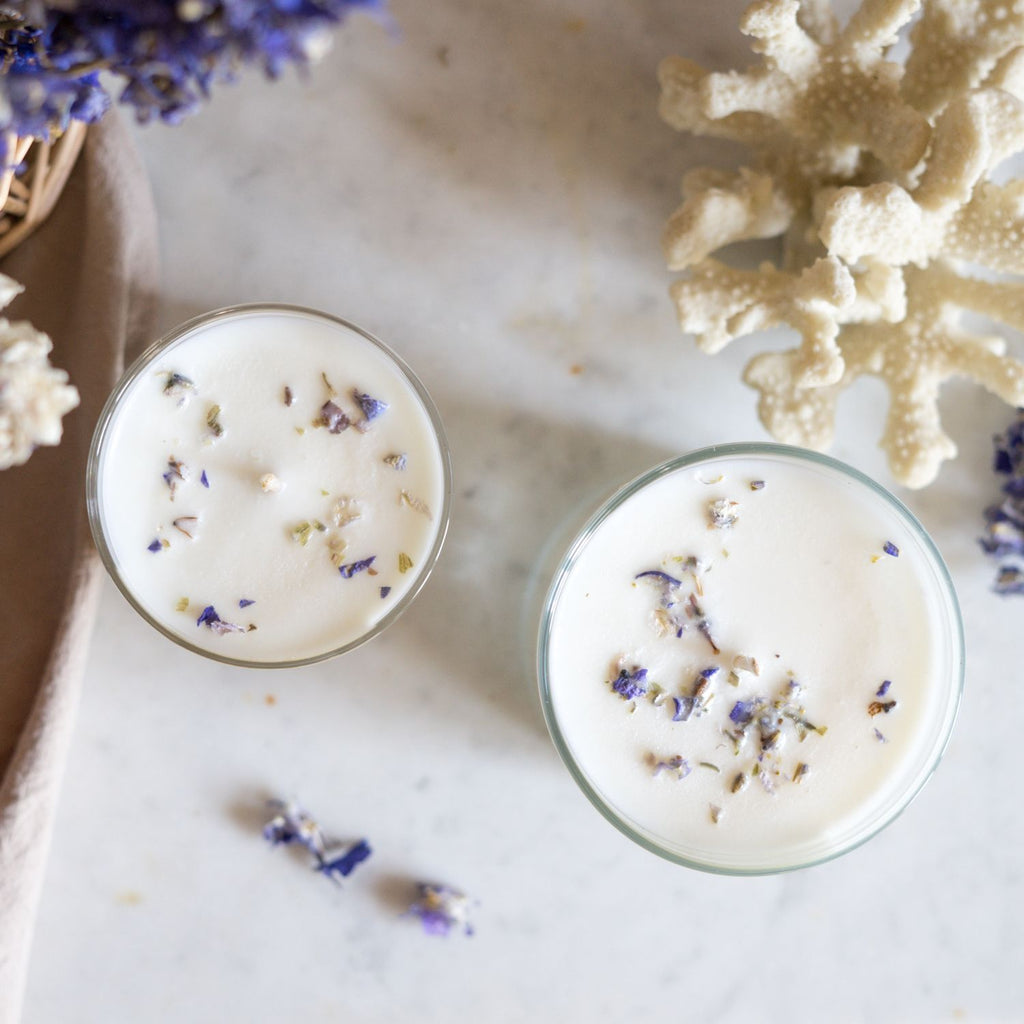 Bougie parfumée artisanale cire végétale - Fleur sauvage & Air marin