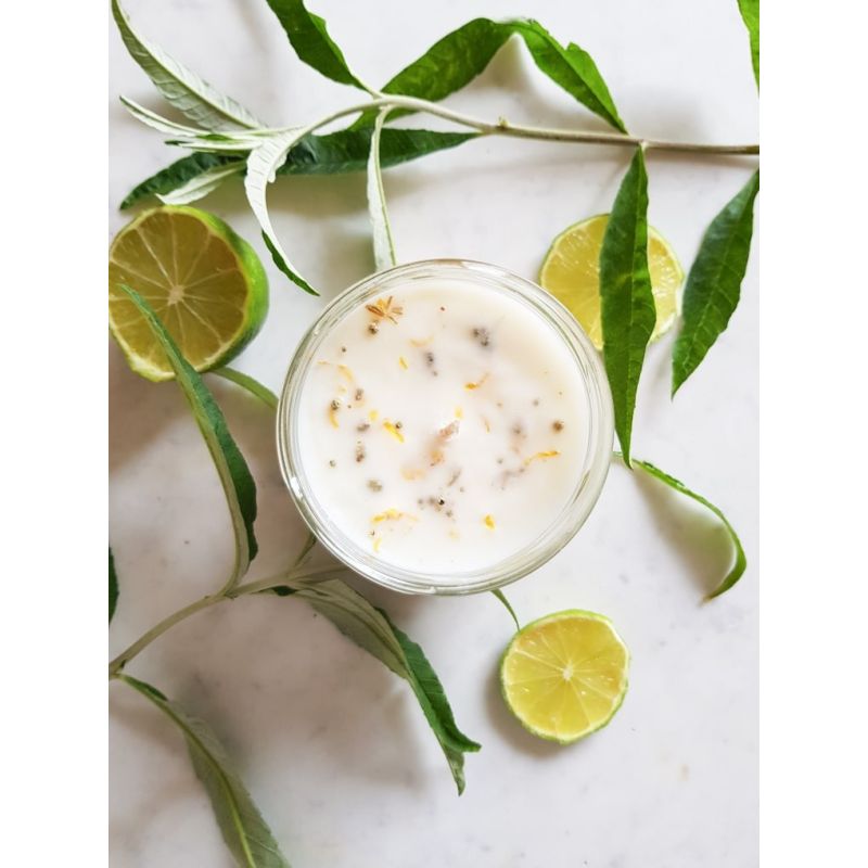 Bougie parfumée artisanale cire végétale - Verveine citron
